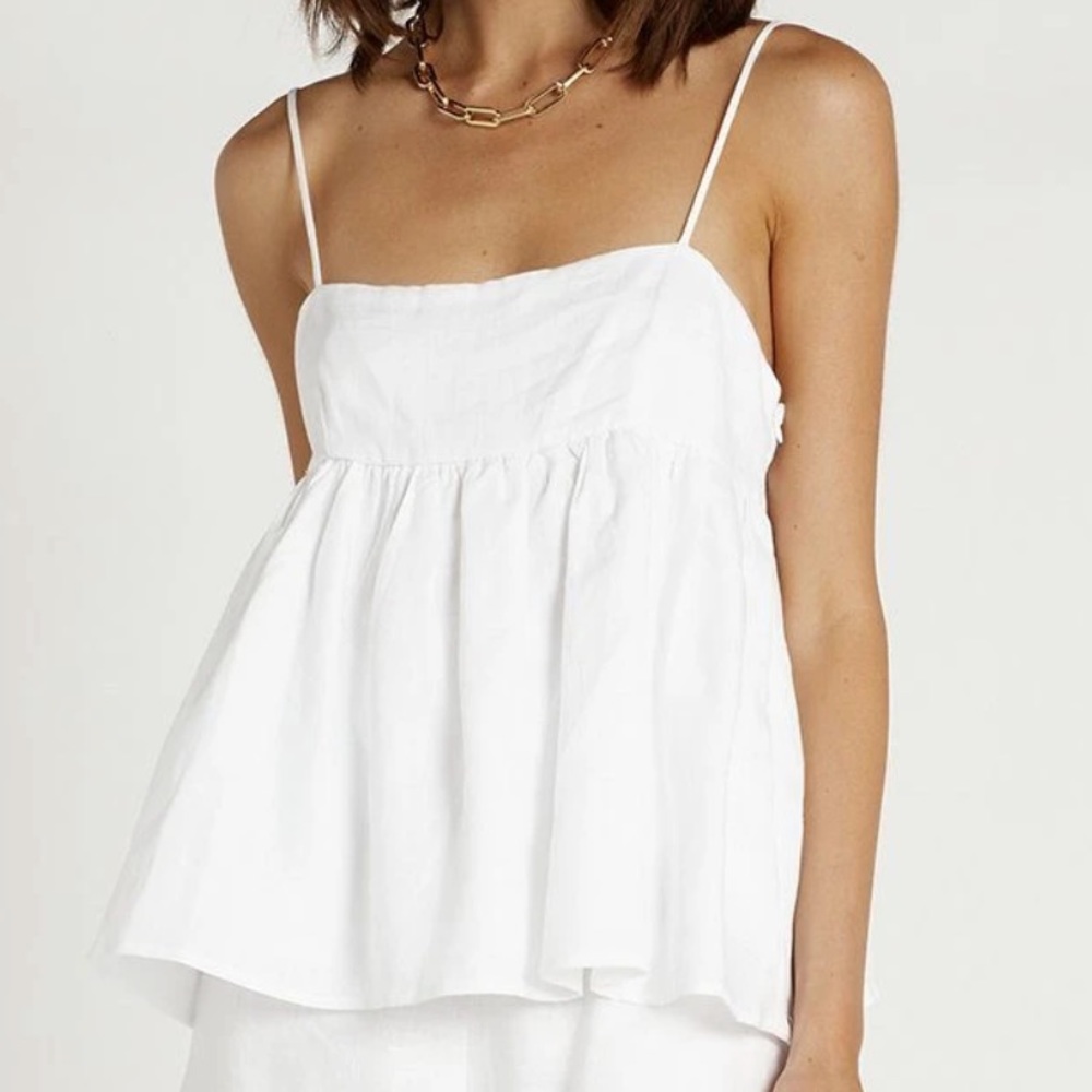 Linen Babydoll Top